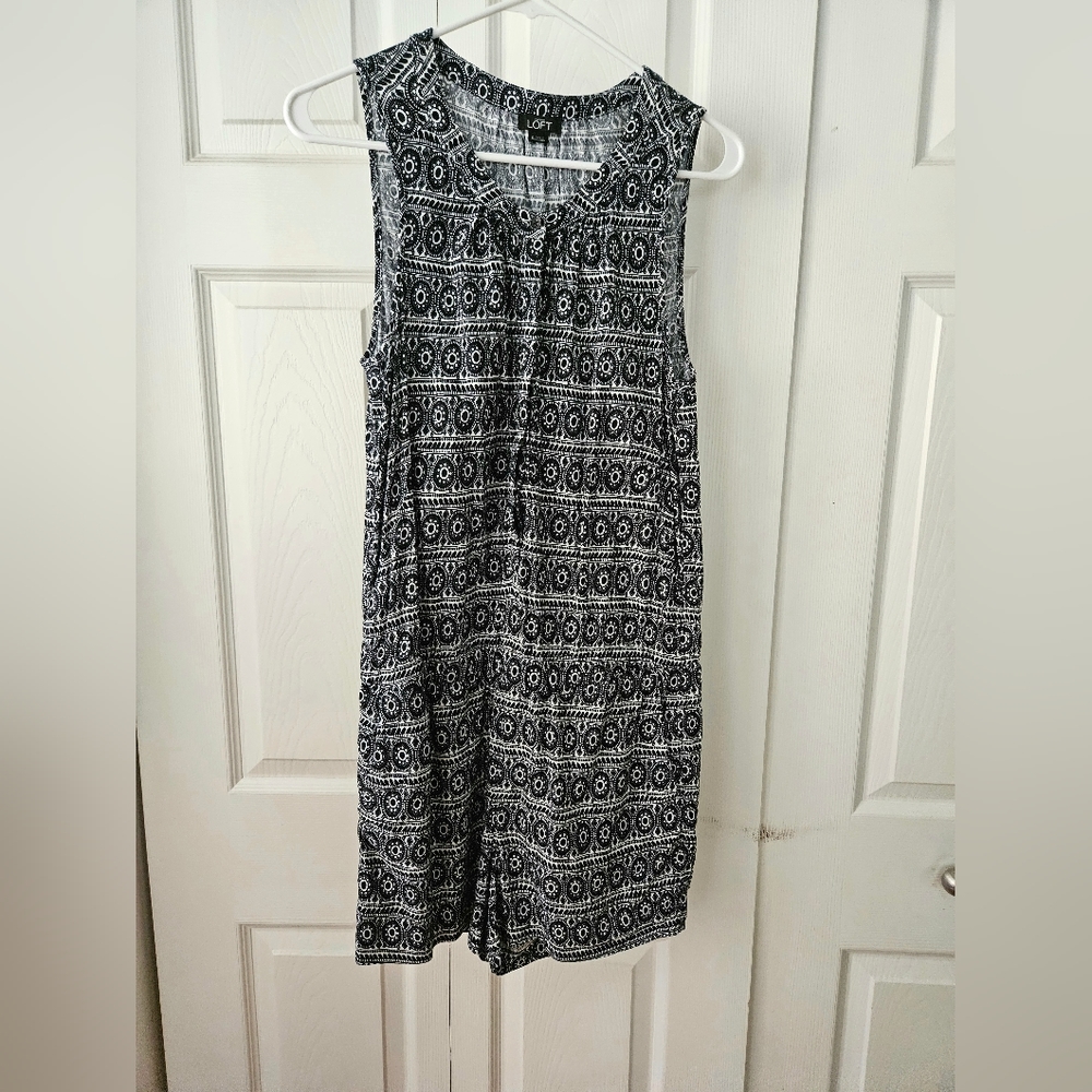 Loft Black and White Romper